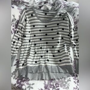 Lane Bryant Polka Dot/Stripe Sweater